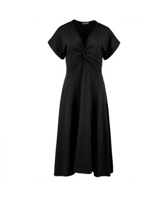 Móveis Conquista Womens Black Knot Detail Midi Dress - Size Small