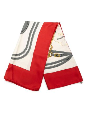 Herm&egrave;s 1990-2015 Brides de Gala zijden sjaal - Wit