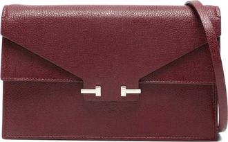 Tom Ford mini Aube flap clutch bag - women - Calf Leather - One Size - Red