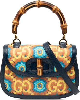 Gucci Pre-owned Gucci 100th Anniversary Medium GG Coated Canvas Kaleidoscope 1947 Bamboo Top Handle Bag Ladies 678489 000926