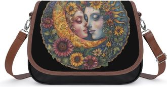 Generic Sun Moon Crossbody Bags for Women Shoulder Messenger Bag Purse Handbags