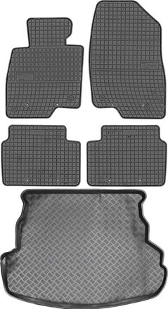 OEM Juego De Alfombrillas De Goma Para Coche Y Alfombrilla Para Maletero Para Mazda 6 I Sed&aacute;n (2002-2008)