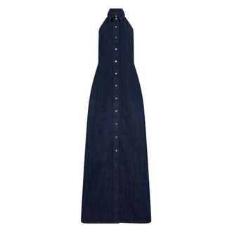7 For All Mankind Shirt Dresses, female, Blue, Size: S Long denim dress