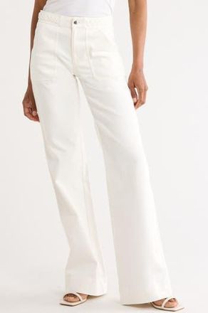 Diane Von F&uuml;rstenberg Gia Wide Leg Pants in White at Nordstrom Rack, Size 16