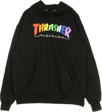 Thrasher Zwarte Regenboog Hoodie voor Mannen - Heren - Hoodies - Zwart - S - Hoodies & sweatvesten