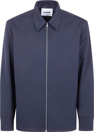 Jil Sander Camicia con zip - Blu