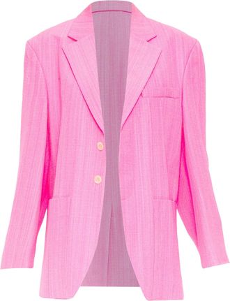 Jacquemus La Veste dHomme pink peak lapels blazer