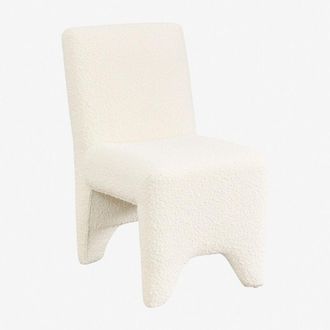 Sklum Sklum - Sedia da pranzo in legno e tessuto boucl&eacute; Kamez