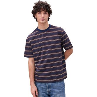 Richer Poorer Inc. The Recycled Stripe Tee in Brown Navy Stripe at Nordstrom, Size Xx-Large