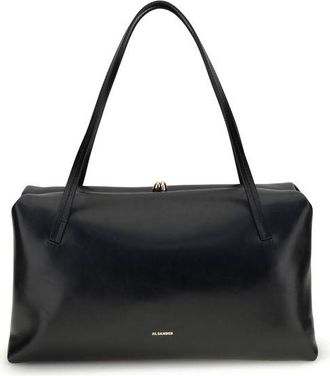 Jil Sander Zwarte Kalfsleer Bos Taurus Schoudertas