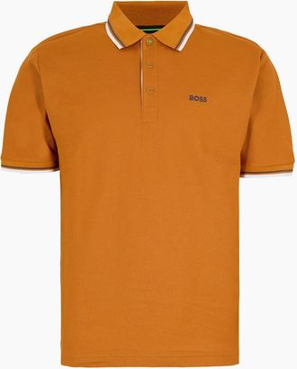 HUGO BOSS Mens Paddy Short Sleeve Polo Shirt - Yellow - Size: 38