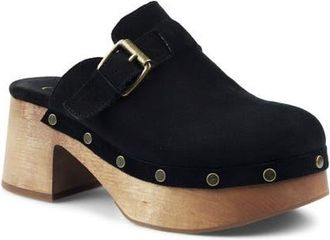 Candie's Booyah Platform Clog in Black Suede at Nordstrom, Size 11