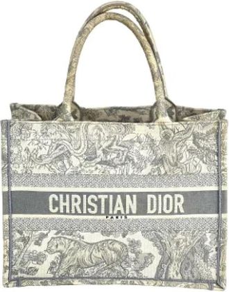 Dior Pre-owned Canvas dior-bags - Dames - Vintage Shopper - Wit - ONE Size - Tweed - Vintage