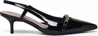 Pinko Patent Leather D&eacute;collet&eacute; - Black