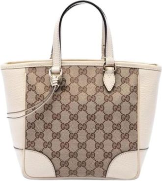 Gucci Pre-owned Canvas gucci-bags - Dames - Vintage Handtas - Beige - ONE Size - Vintage