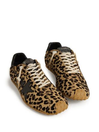 Golden Goose Marathon Speed leopard sneakers - women - Rubber/Calf Hair/Sheepskin/Polyurethane/Cotton/Calf Leather/Viscose/Sheepskin - 38 - Brown