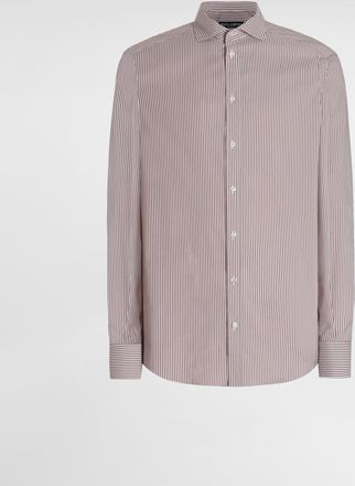 Dolce & Gabbana Striped Cotton Martini Shirt - Man Multicolor 38