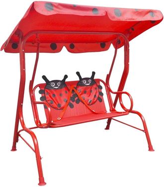 vidaXL Balanc&iacute;n Infantil De Acero Rojo Vidaxl