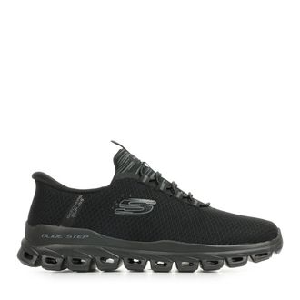 Skechers Mens Glide-Step Noxus Sneaker, Black Mesh/Pu, 7.5 UK