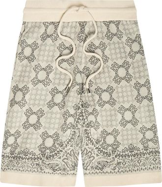 Amiri Checked Logo-monogram Cotton-blend Shorts - Off White - L