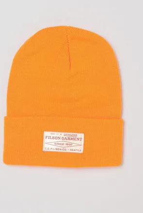 Filson Berretto beanie Ballard in acrilico con risvolto e patch logo applicata
