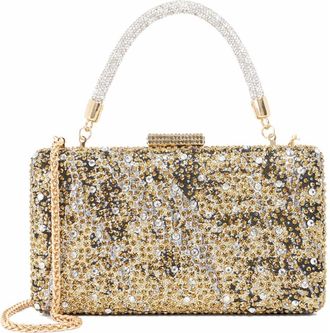 Dune London Beauti Rhinestone Clutch in Black at Nordstrom
