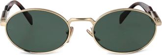 Prada Occhiali da sole ovali - Oro