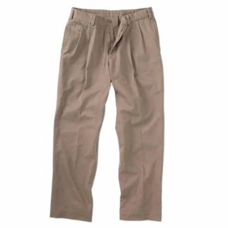 Bills Khakis Mens Pleated Classic Fit Travel Twills Pants In Khaki