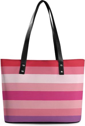 Generic Lesbian Pride Flag Tote Bags for Women Cute Shoulder Purses Handbags
