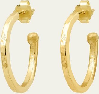 Jennifer Meyer 18k Small Hammered Bangle Hoop Earrings