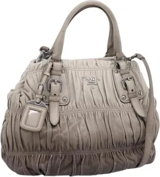 Prada Pre-owned Vintage Hand Bag - Dames - Pre-owned - Grijs - Maat: ONE Size Leer