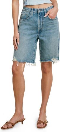 Favorite Daughter The Tommy Distressed High Waist Bermuda Shorts in Dublin at Nordstrom, Size 27