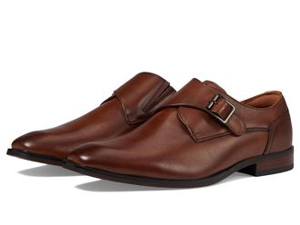 Florsheim Sorrento Plain Toe Single Monk Strap Mens Shoes Cognac Smooth : 10.5 W (3E), Leather