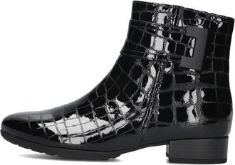 Gabor Bruine enkellaarzen- model 712 - Dames - Enkellaarsjes - Zwart - 37 EU - Leer - Schoenen