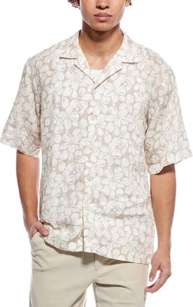 Eton Big Floral Linen Resort Shirt