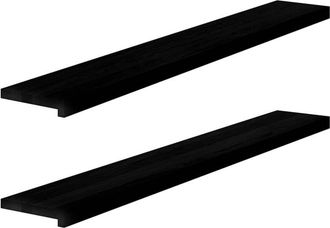 vidaXL Vidaxl - Alféizares de ventana 2 uds madera maciza roble marrón oscuro