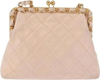 Chanel Pre-owned Shoulder Bags, female, Pink, Size: ONE SIZE Pre-owned Vintage Leather Shoulder Bag