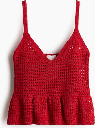 H&M Tr&auml;gertop im H&auml;kellook - Red