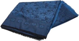Loewe Pre-owned Scarves, female, Blue, Size: ONE SIZE Pre-owned Shawl