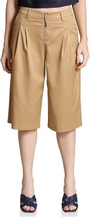Avec Les Filles Pleat Front Shorts in Honey Tan at Nordstrom, Size 10