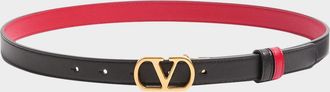 Valentino Garavani VLogo Signature Reversible Calfskin Belt, 30mm