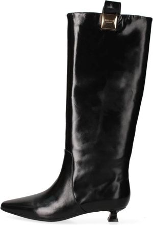 Marc Ellis Laarzen - Dames - Laarzen met Hak - Zwart - 37 EU - Leer - Schoenen