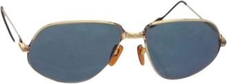 Cartier Pre-owned Metalen Zonnebril - Dames - Vintage Accessoires - Blauw - ONE Size - Vintage