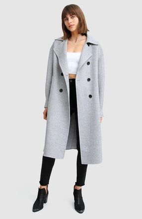 Belle & Bloom Dream Lover Loose Fit Wool Blend Coat in Grey at Nordstrom, Size Small
