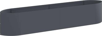 vidaXL Cama De Jard&iacute;n Elevada Gris Antracita 220 X 40 X 40 Cm Acero Vidaxl