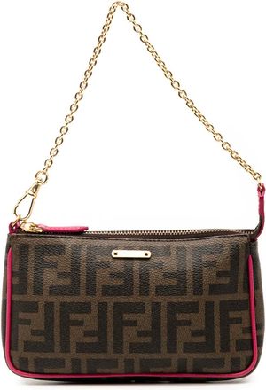 Fendi 2010-2025 Zucca Spalmati Chain Pochette shoulder bag - Marrone