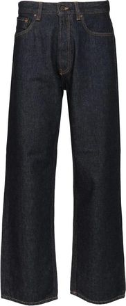 Emporio Armani Wijde Katoenen Jeans - Heren - Loose Fit Jeans - Blauw - W36 - Katoen - Jeans