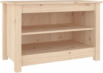 vidaXL Banco zapatero de madera de pino maciza 70x38x45,5 cm vidaXL