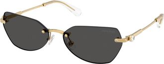 Swarovski Sk 7038 Zonnebril - Dames - Zonnebrillen - Geel - 58 MM - Accessoires