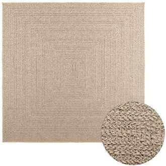 vidaXL Alfombra Zizur Aspecto Yute Interior/exterior Beige 200x200 Cm Vidaxl